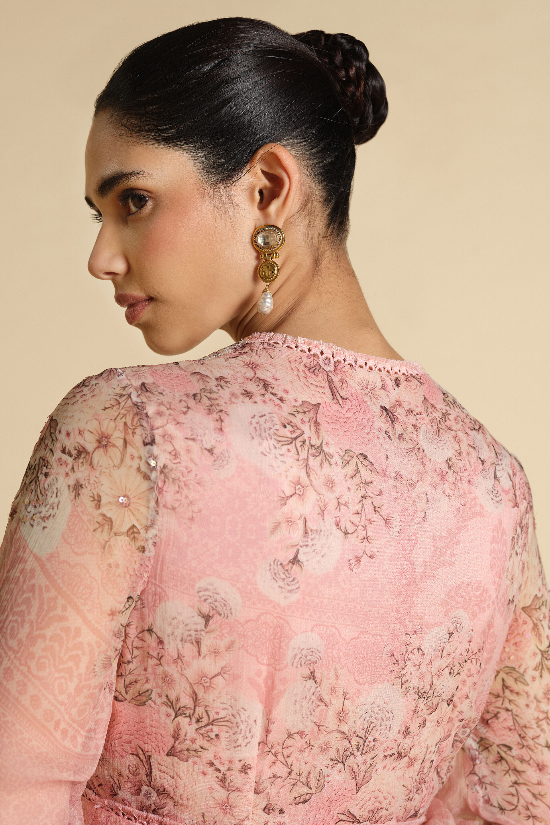 Juri Printed Kaftan - Blush, Blush, image 6